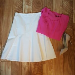Sz 0 white Gap stretch aline skirt